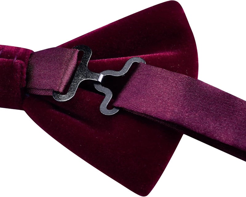 Branduce Velvet Bow Ties for Men Adjustable Pre-tie Bowtie Tuxedo Bowties for Wedding - Image 4
